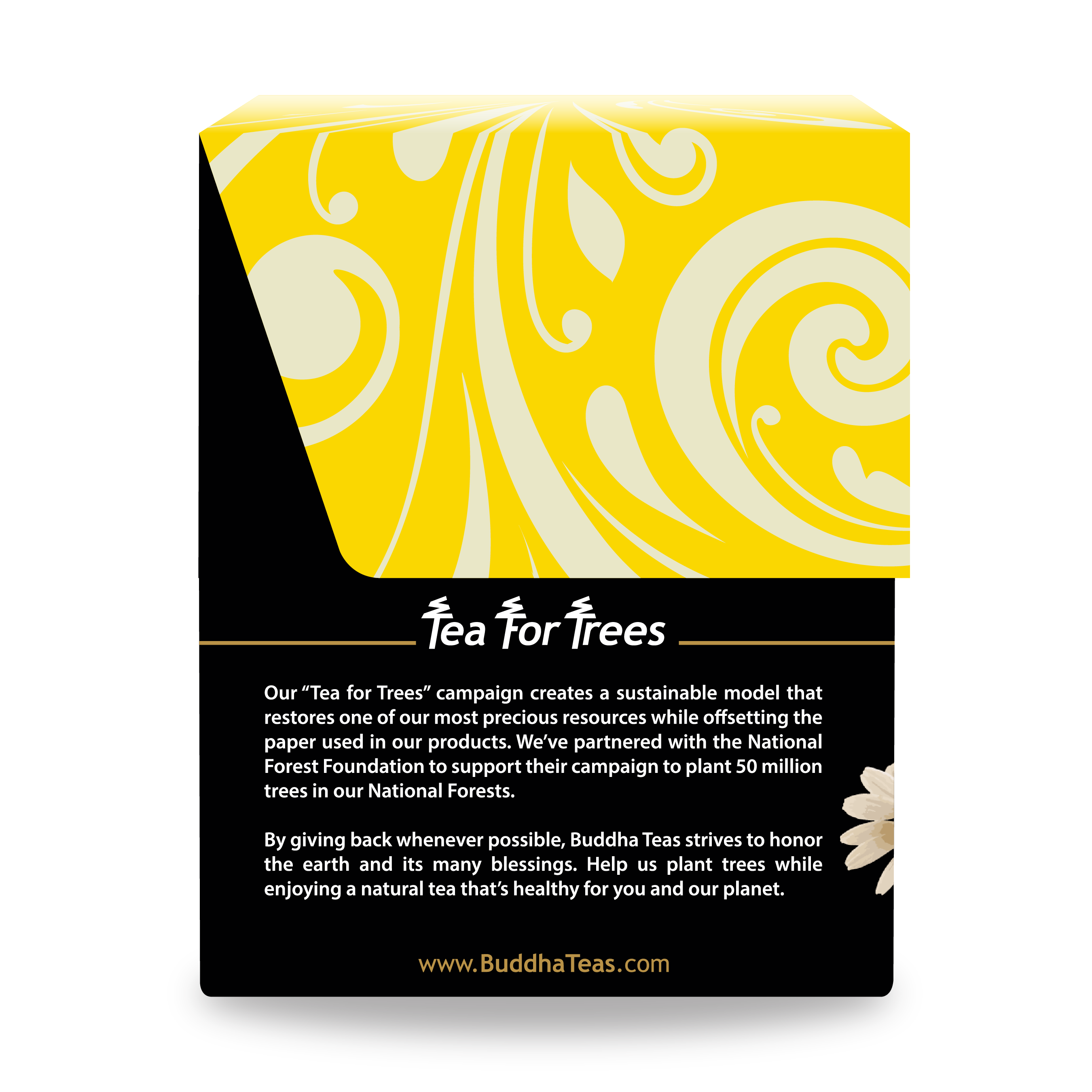 Buddha Teas Chamomile Flower Tea - left side panel