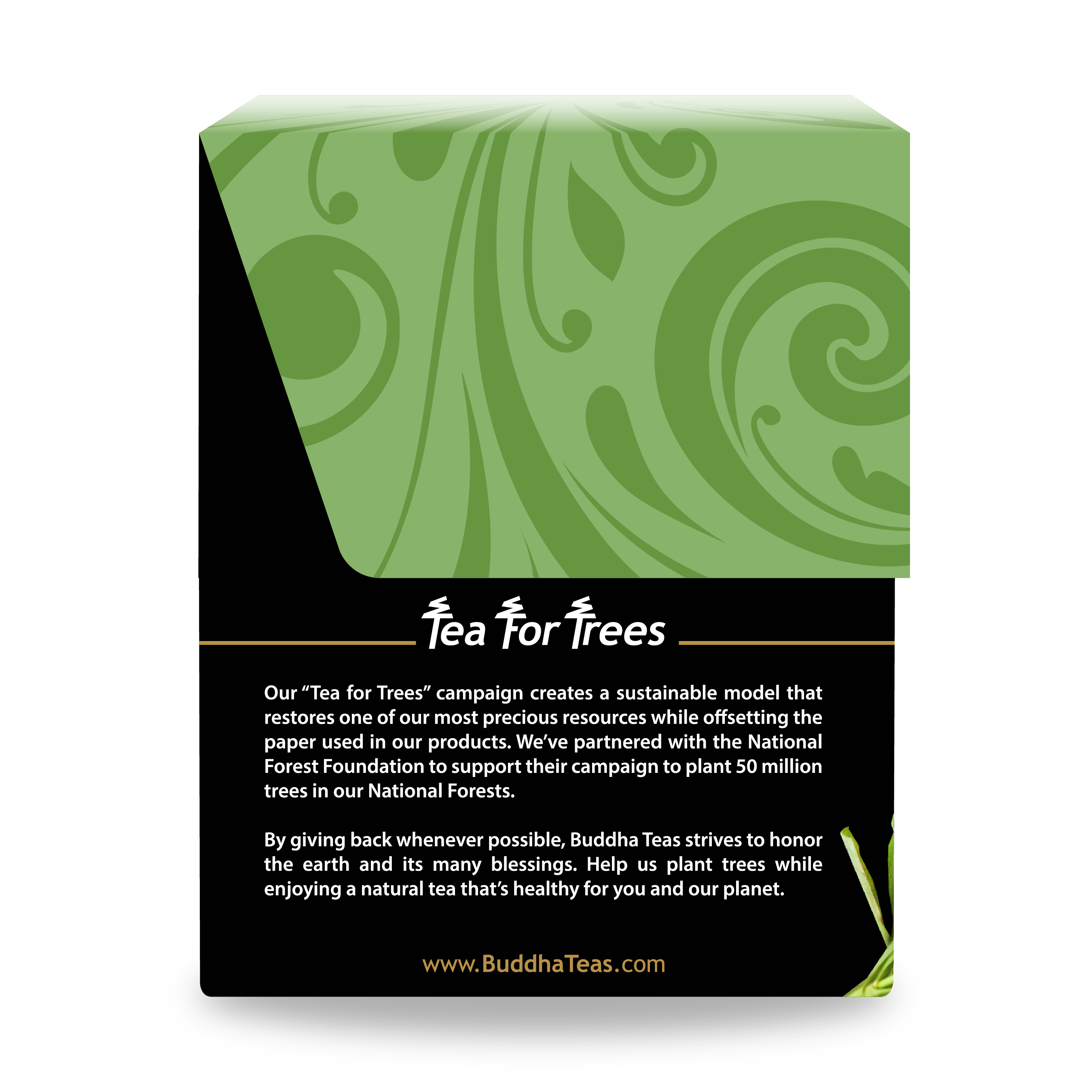 Buddha Teas Lemongrass Green Tea - left side panel