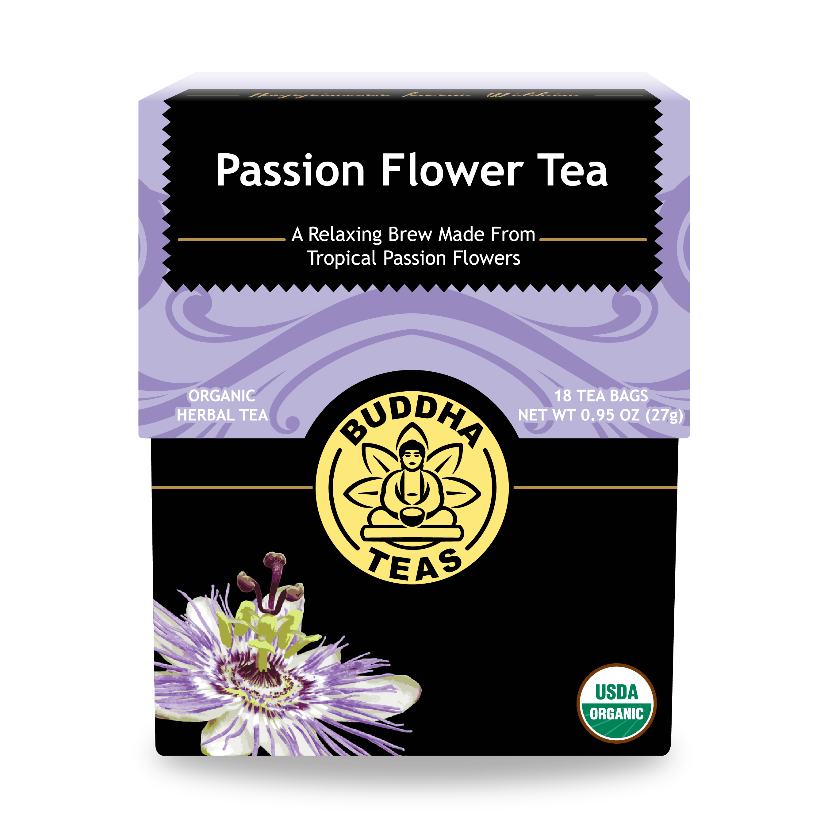 Buddha Teas Passion Flower Tea - front view
