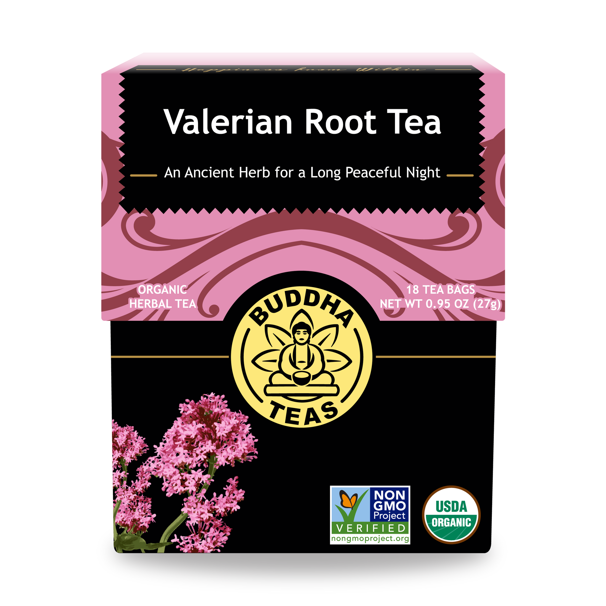 Buddha Teas Valerian Root Tea - front view
