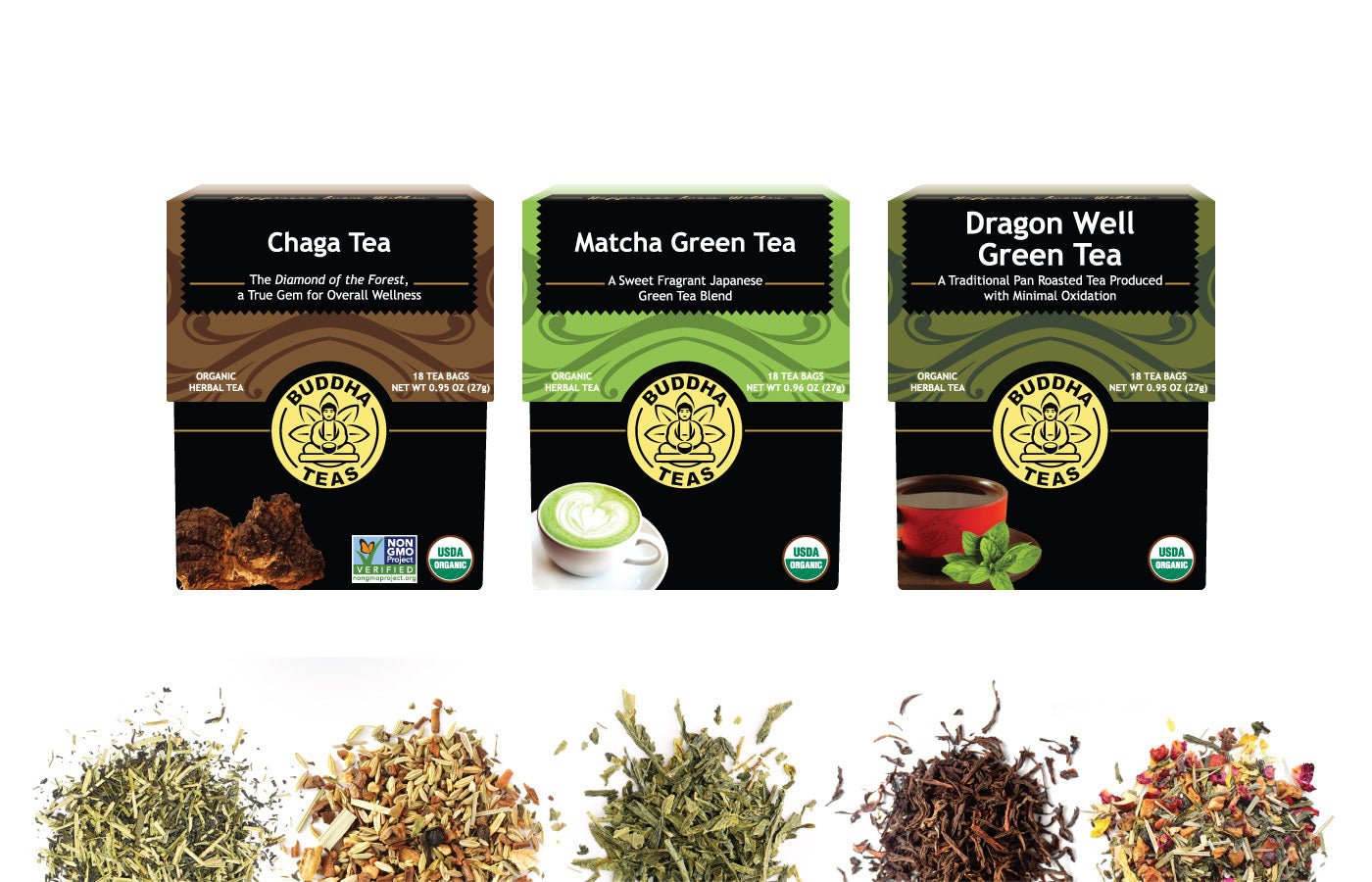 Buy Brain & Focus Trio: Organic & Plastic-Free Tea Bags | Buddha Teas
