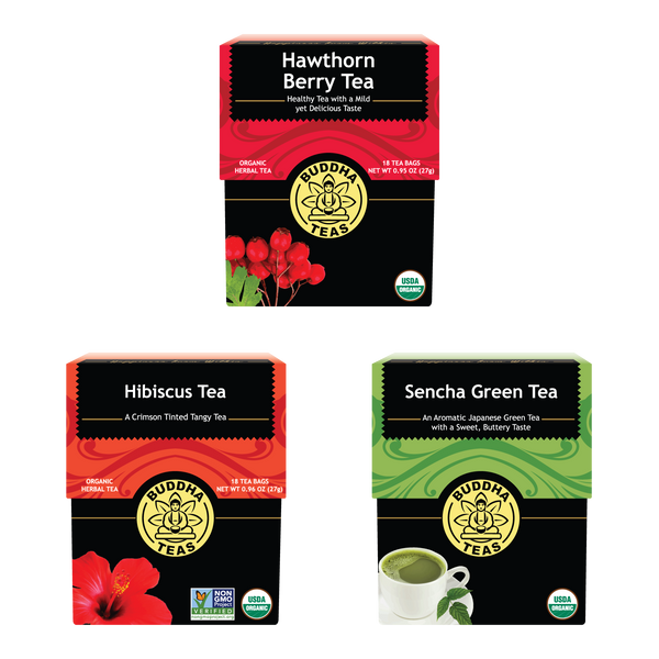 Heart & Circulation Trio | Herbal & Green Tea Trio – Buddha Teas