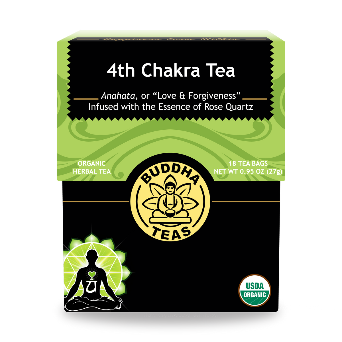 Buddha Teas 4th Chakra Tea - front view