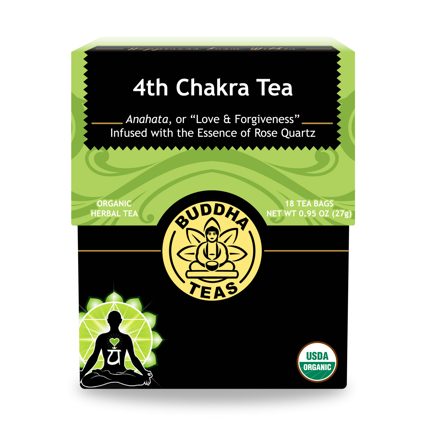 Buddha Teas 4th Chakra Tea - front view