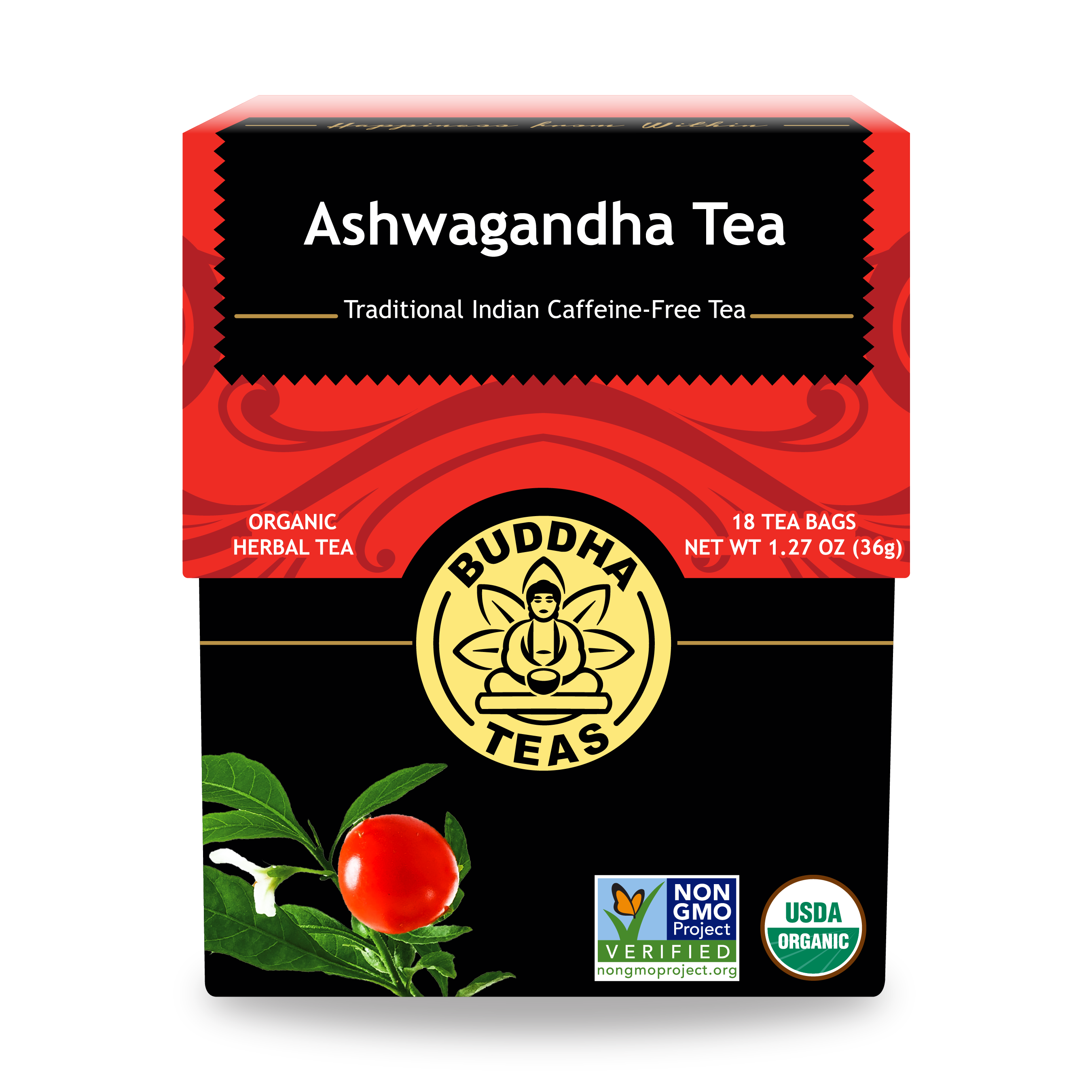 Buy Ashwagandha Tea: Organic & Plastic-Free Tea Bags | Buddha Teas