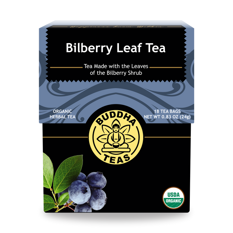 Buddha Teas Bilberry Leaf Tea - front view