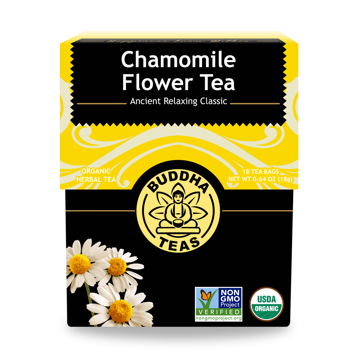 Buddha Teas Chamomile Flower Tea - front view