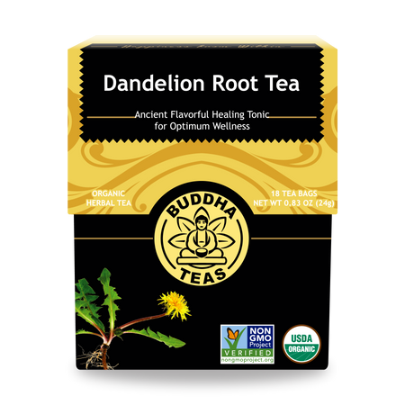 Buddha Teas Dandelion Root Tea - front view