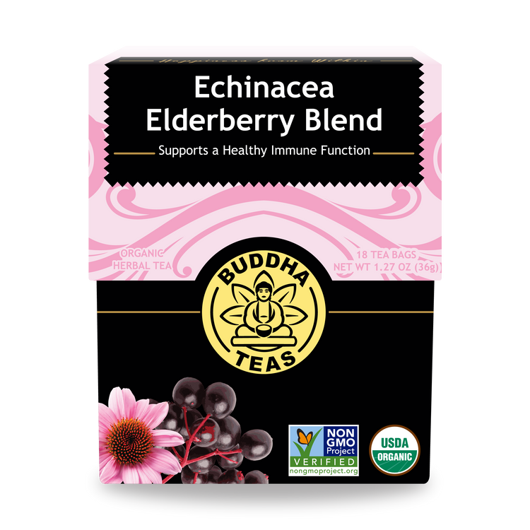 Buddha Teas Echinacea Elderberry Blend - front view