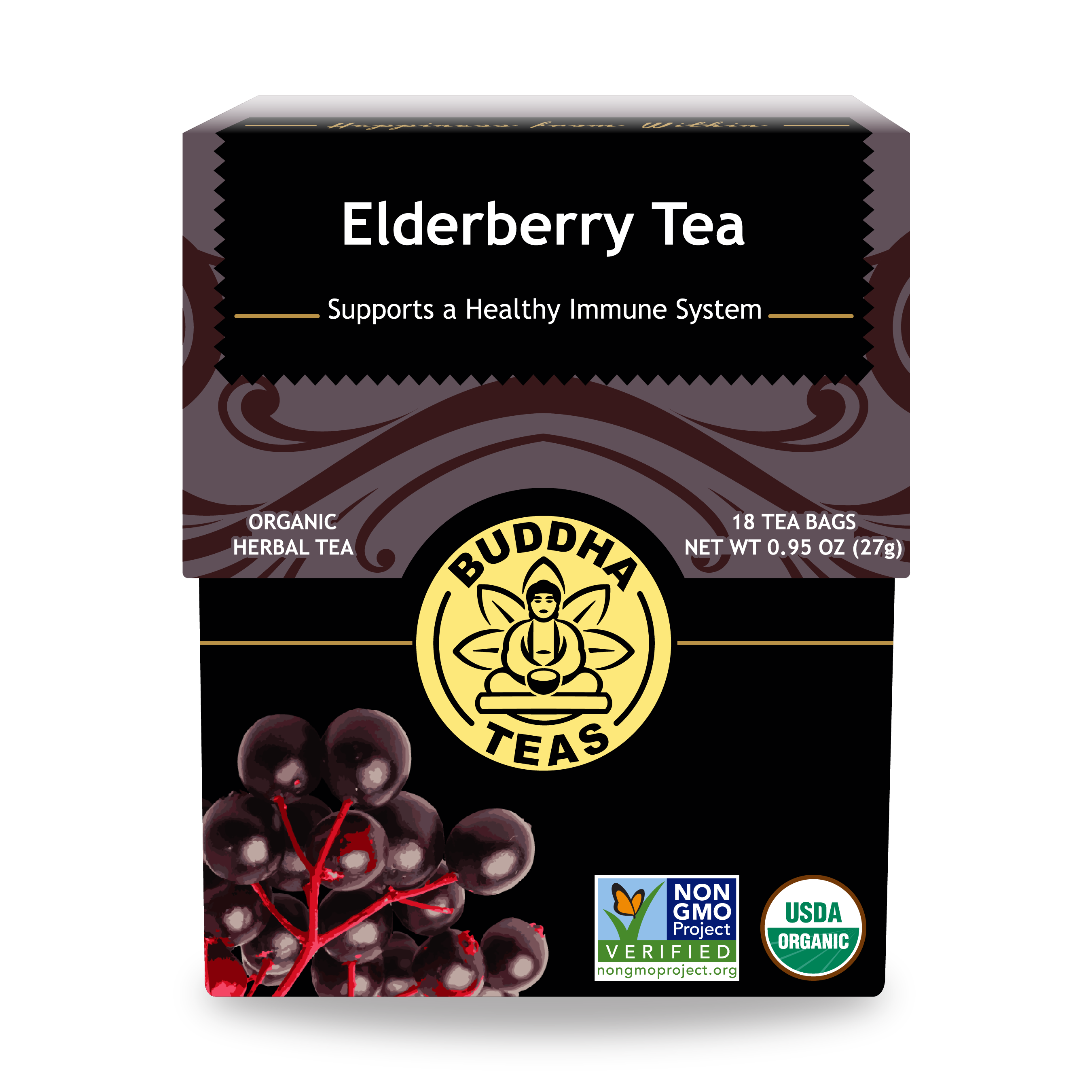 Buddha Teas Elderberry Tea - front view
