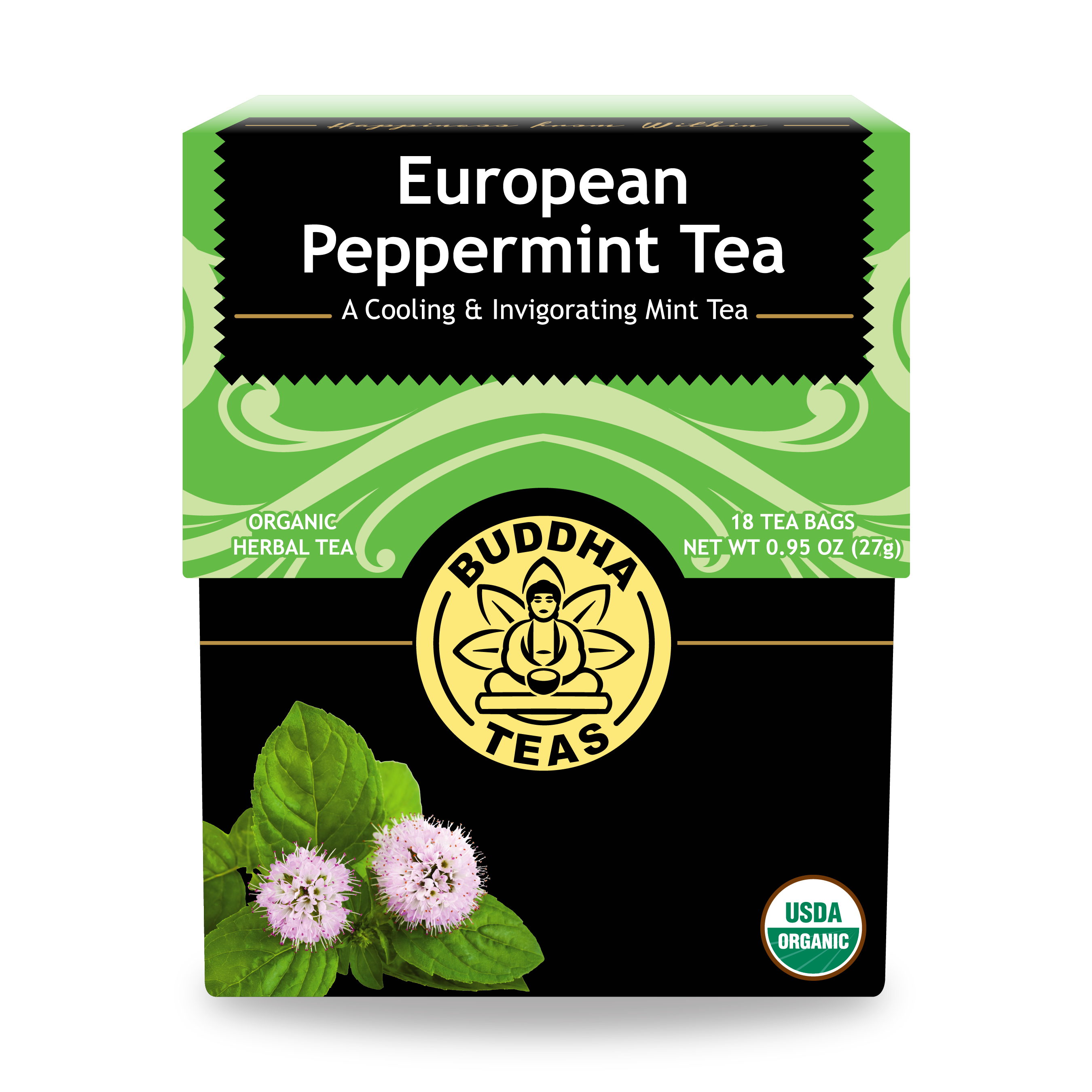 Buy European Peppermint Tea: Organic & Plastic-Free Tea Bags | Buddha Teas