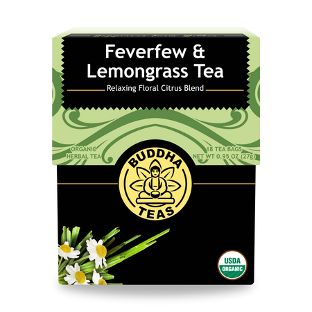Buddha Teas Feverfew Lemongrass Tea - front view