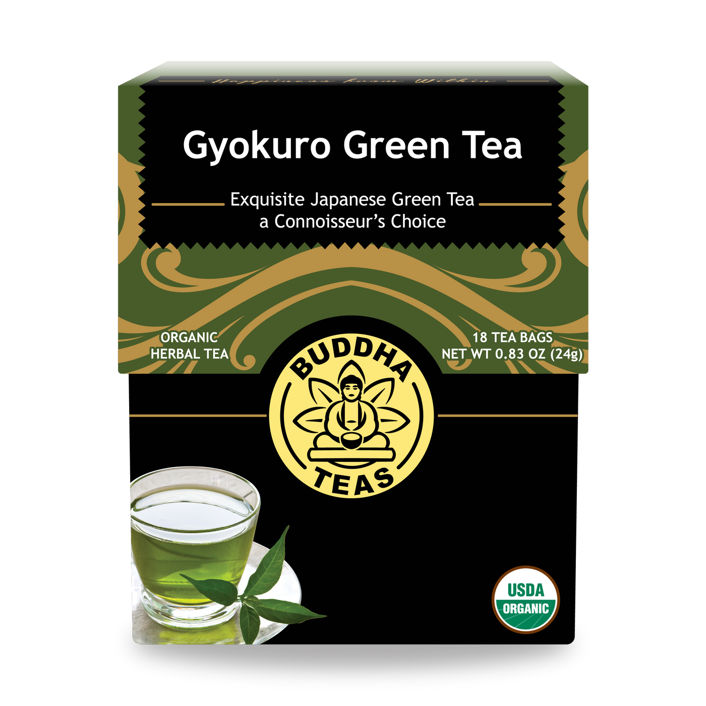 Buddha Teas Gyokuro Green Tea - front view