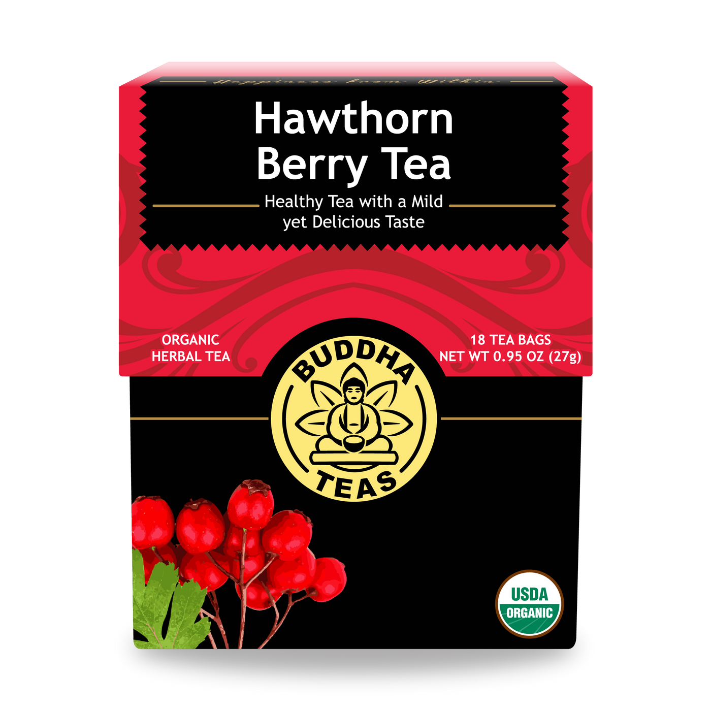 Buddha Teas Hawthorn Berry Tea - front view