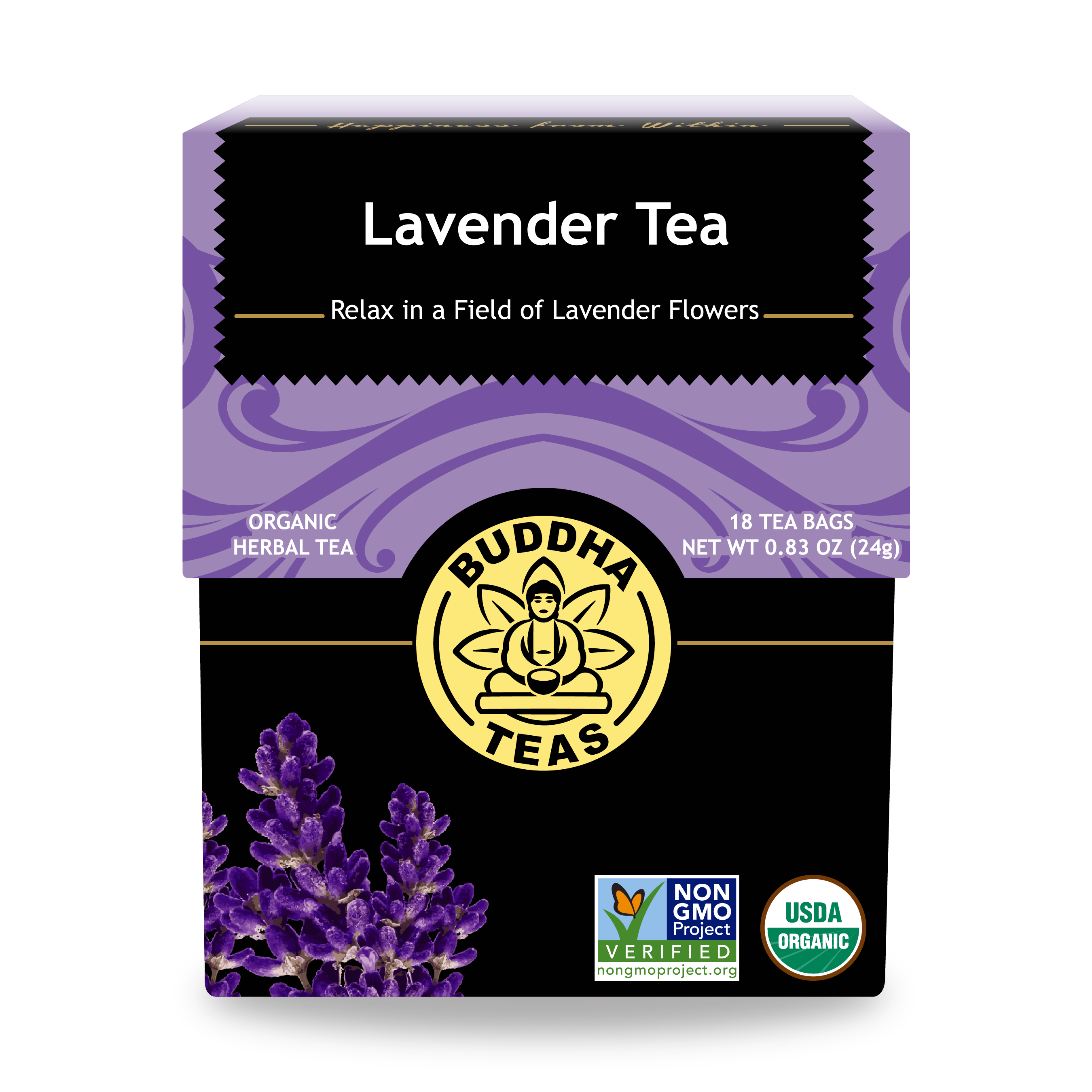 Buddha Teas Lavender Tea - front view