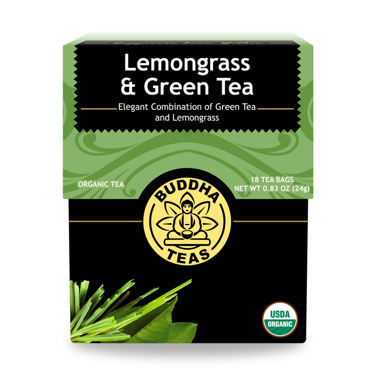 Buddha Teas Lemongrass Green Tea - front view