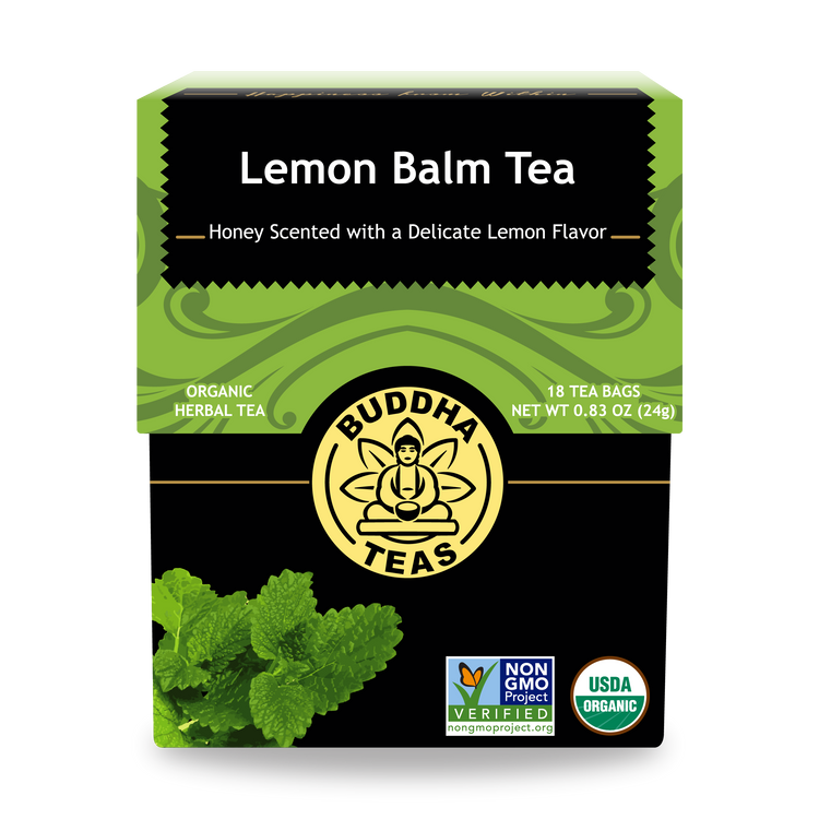 Buddha Teas Lemon Balm Tea - front view