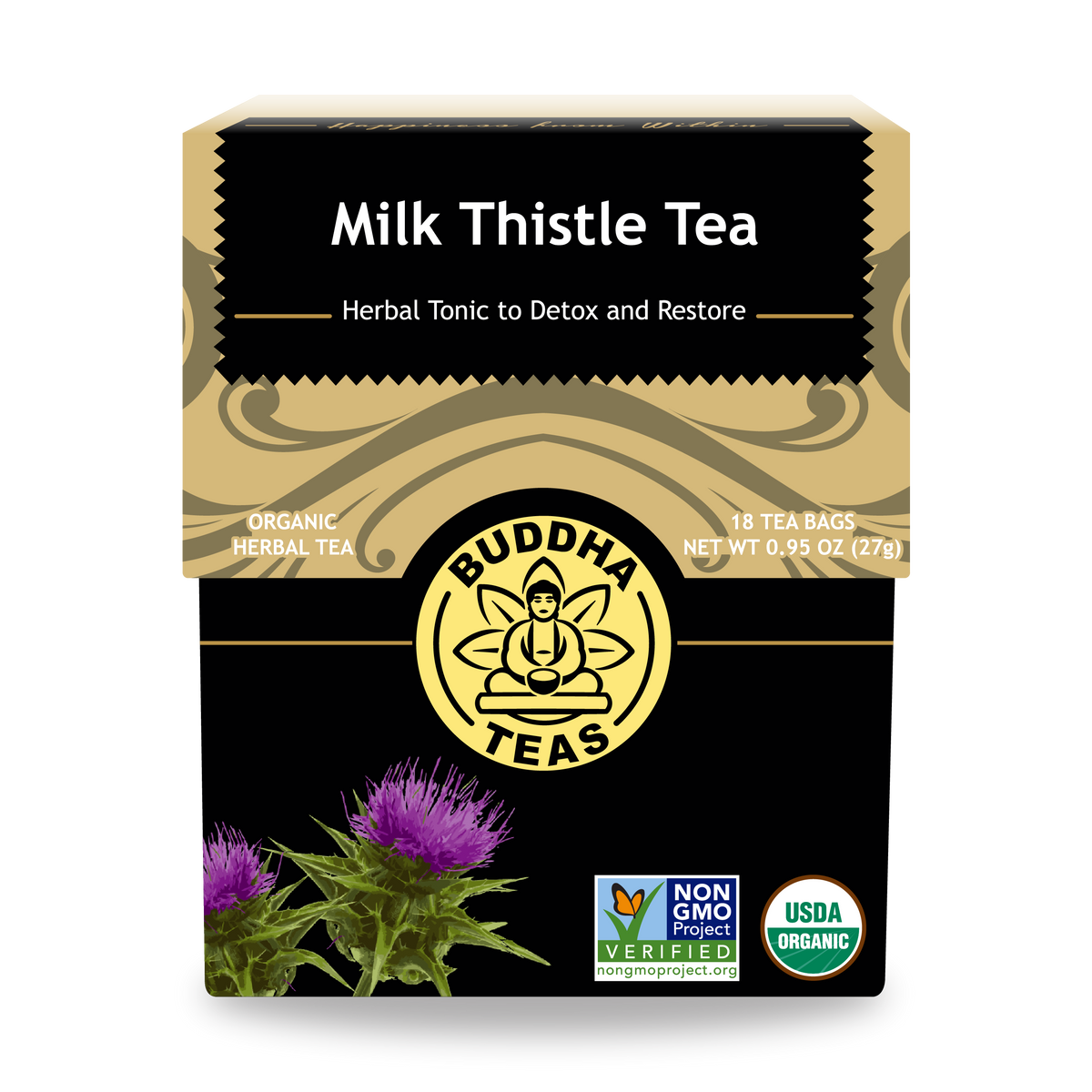 Buddha Teas Milk Thistle Tea - front view