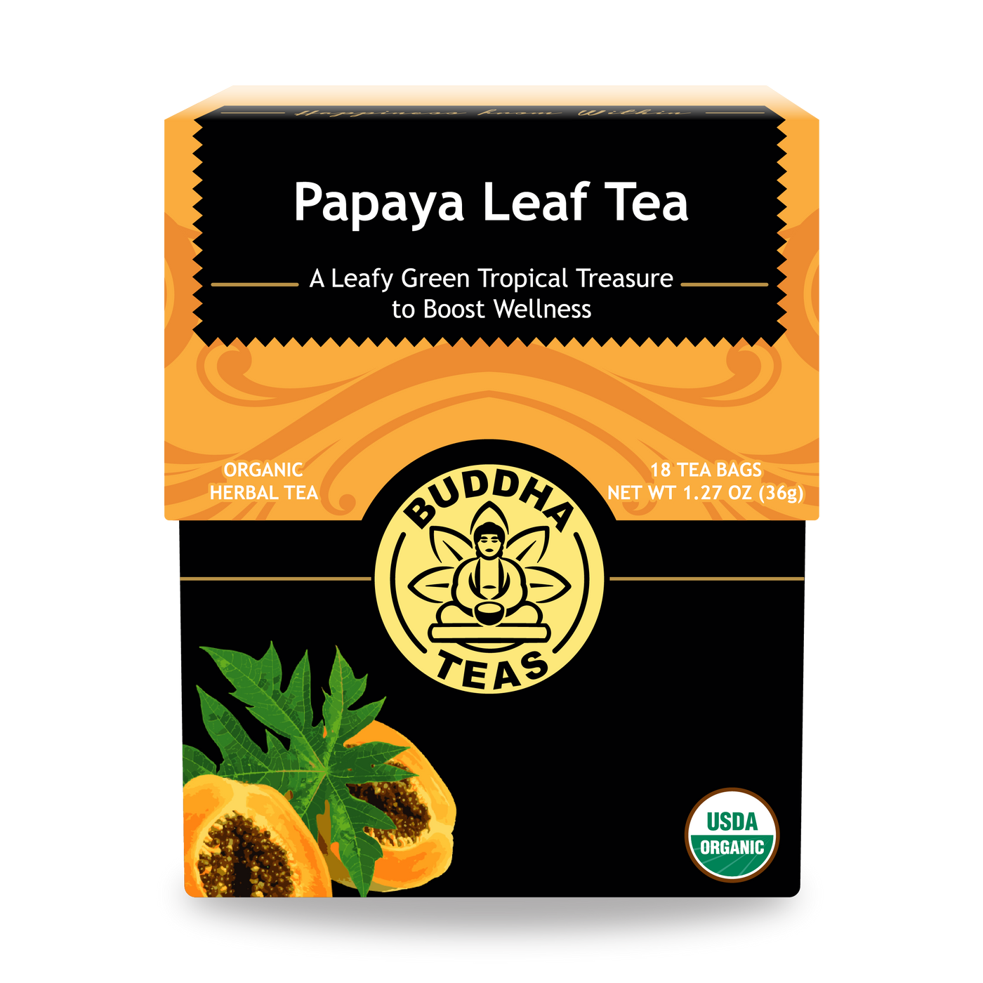 Buddha Teas Papaya Leaf Tea - front view