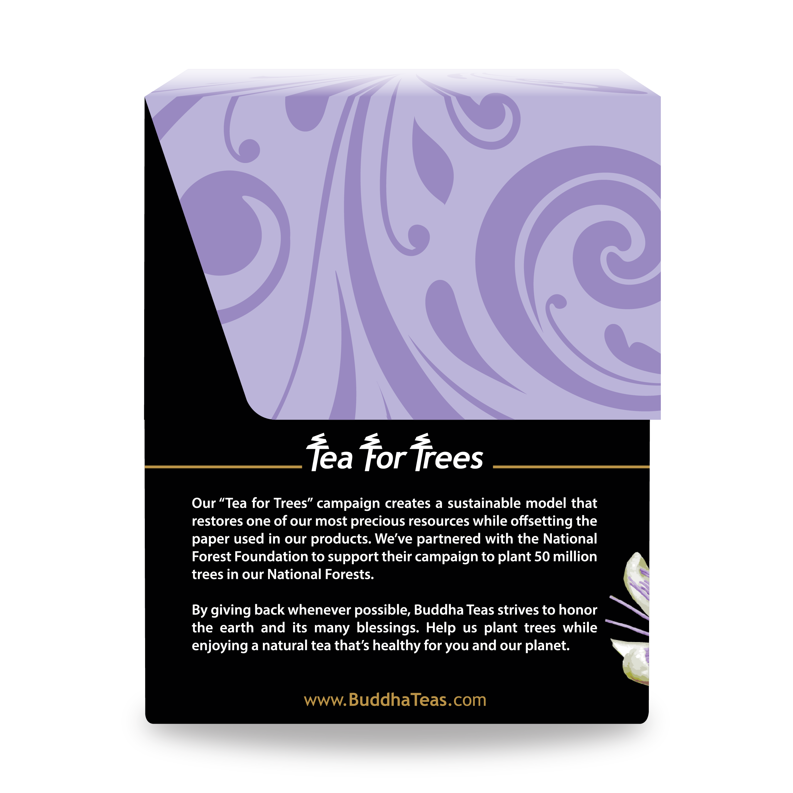 Buddha Teas Passion Flower Tea - left side panel