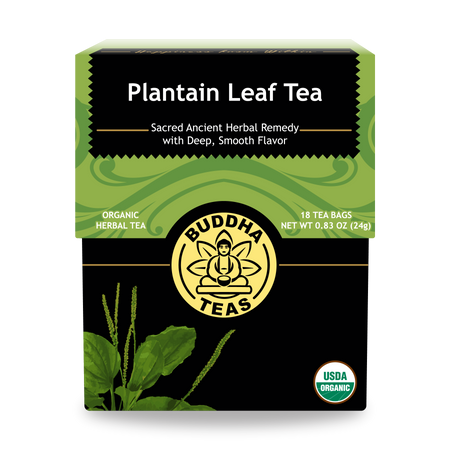 Buddha Teas Plantain Leaf Tea - front view