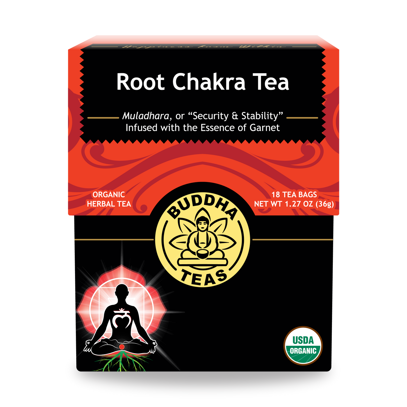 Buddha Teas Root Chakra Tea - front view