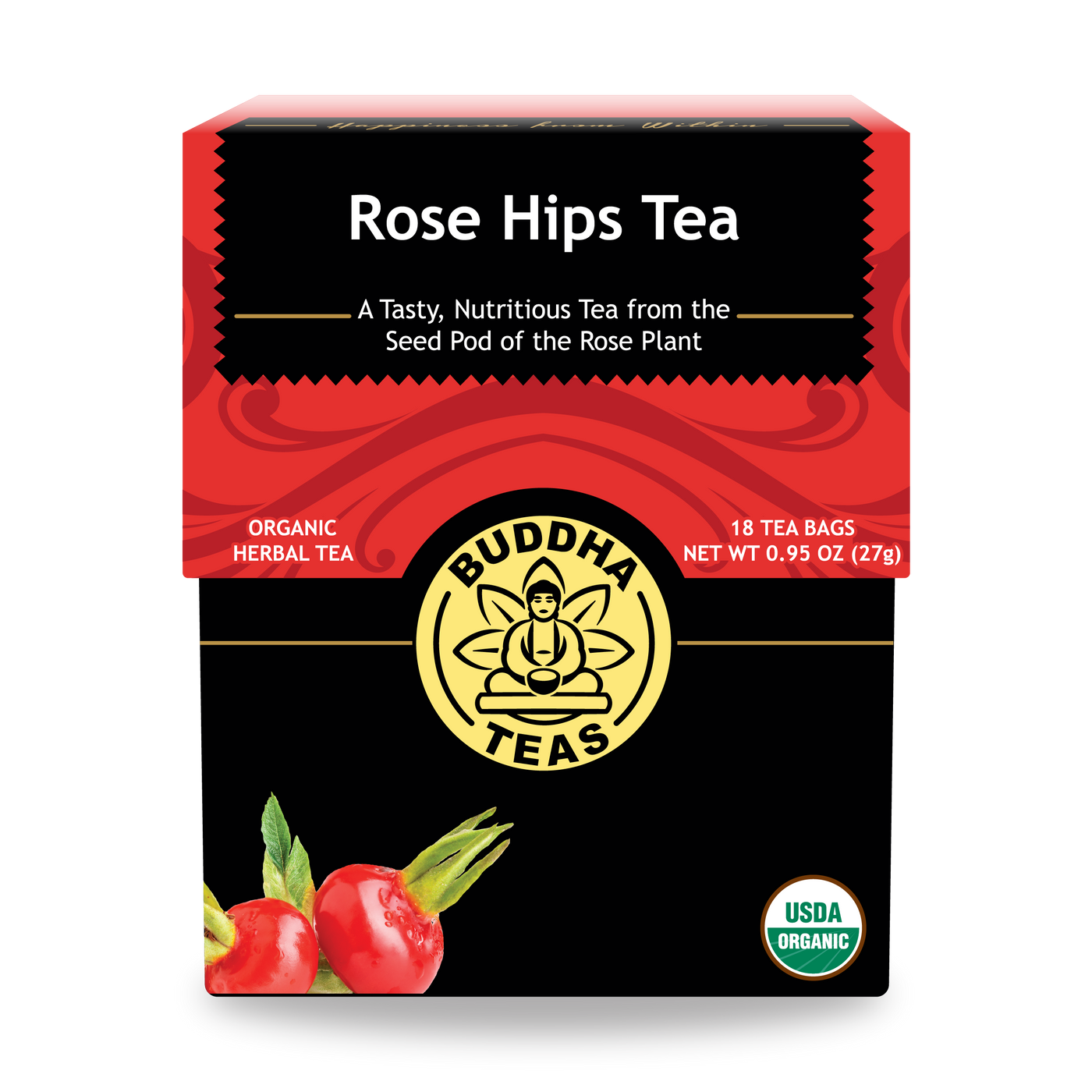 Buddha Teas Rose Hips Tea - front view