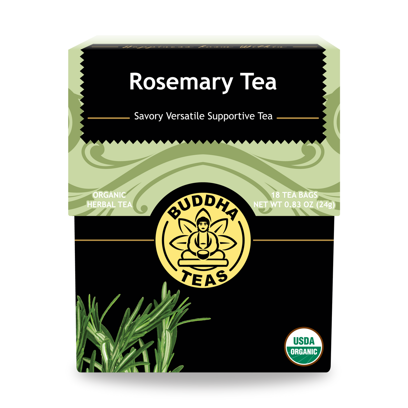 Buddha Teas Rosemary Tea - front view