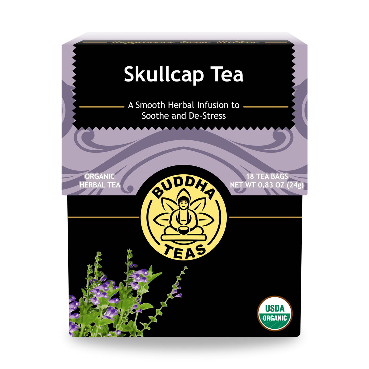 Buddha Teas Skullcap Tea - front view