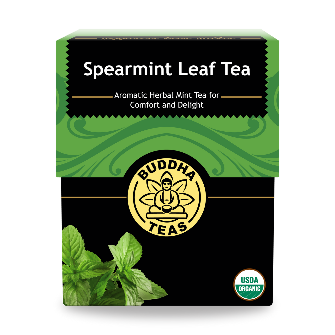 Buddha Teas Spearmint Leaf Tea - front view