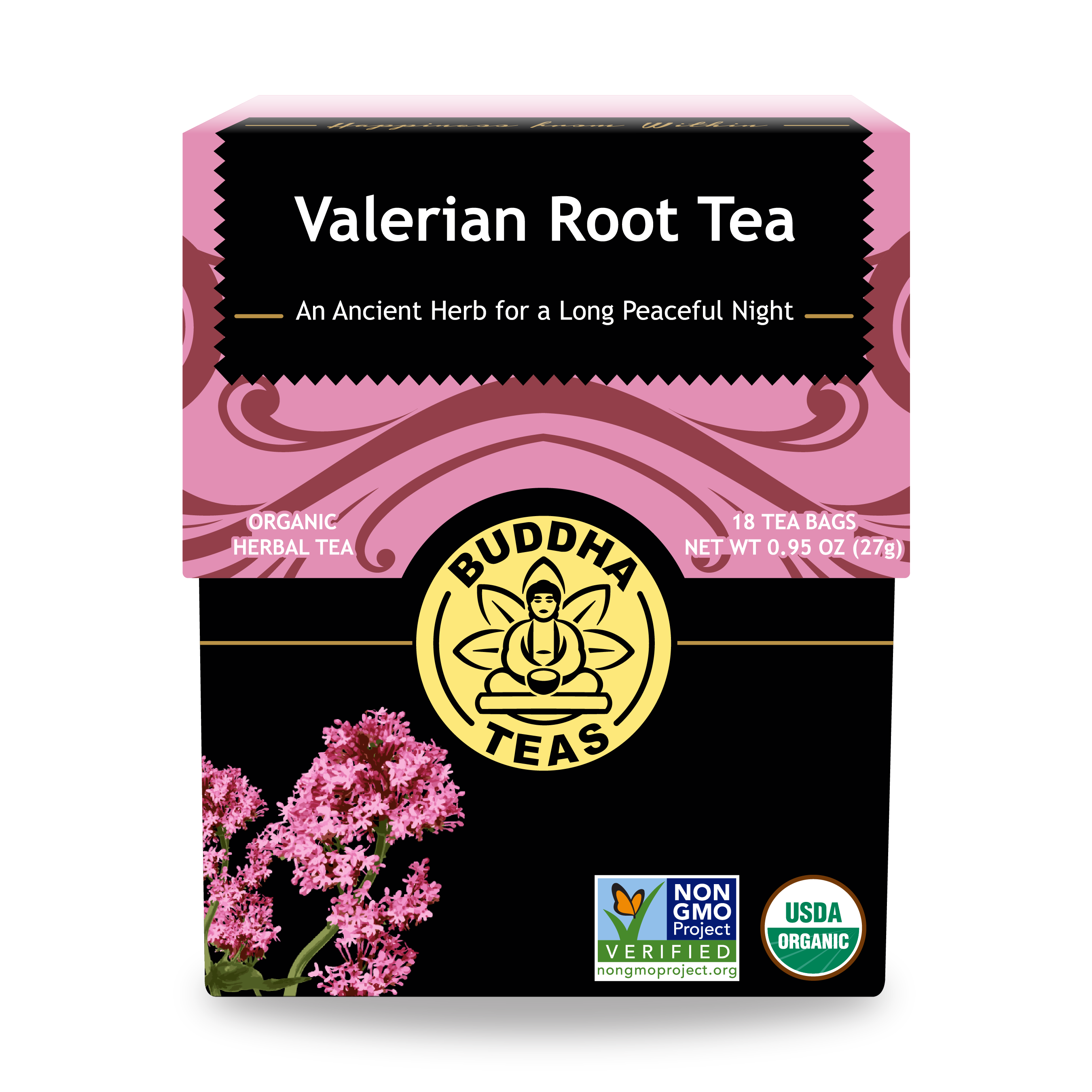Buddha Teas Valerian Root Tea - front view