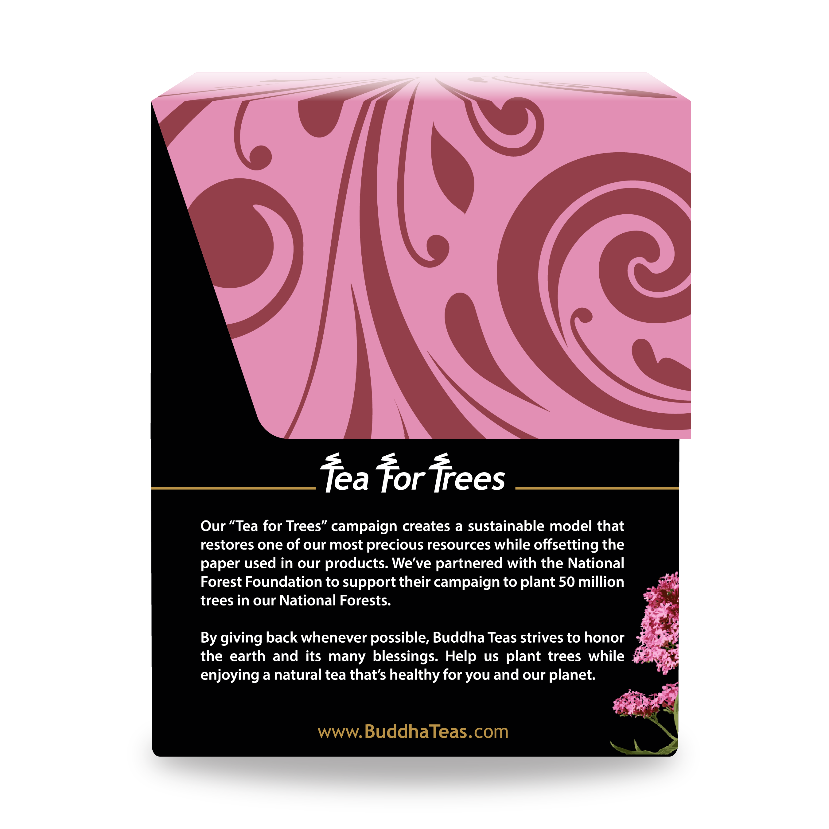 Buddha Teas Valerian Root Tea - left side panel