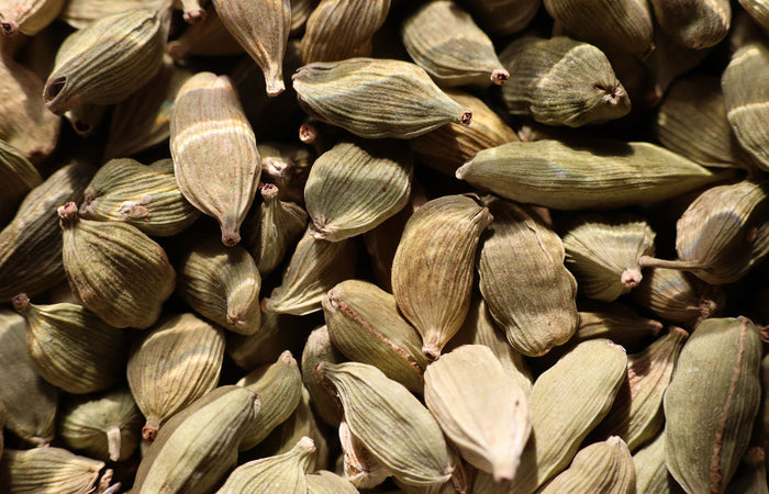 Close-up of cardamom pods
