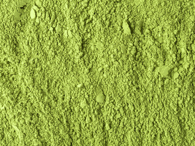 Close-up of matcha powder